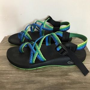 CHACO Green Blue SPORT Hiking Comfort SANDALS  11